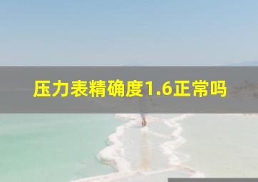 压力表精确度1.6正常吗