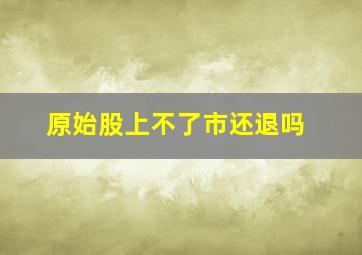 原始股上不了市还退吗