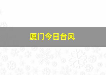 厦门今日台风