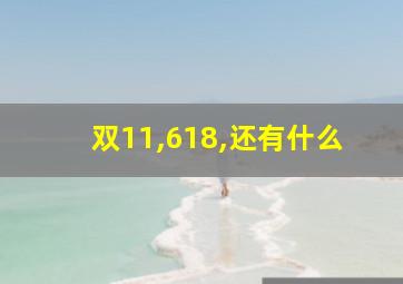 双11,618,还有什么