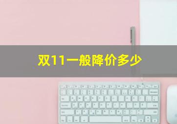 双11一般降价多少