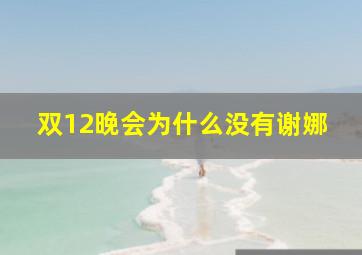 双12晚会为什么没有谢娜