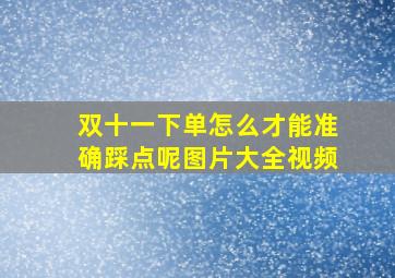 双十一下单怎么才能准确踩点呢图片大全视频