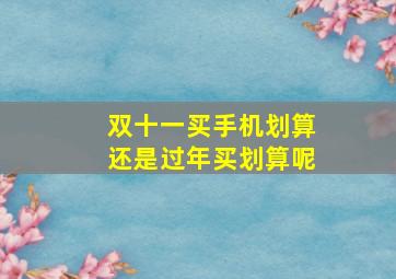 双十一买手机划算还是过年买划算呢