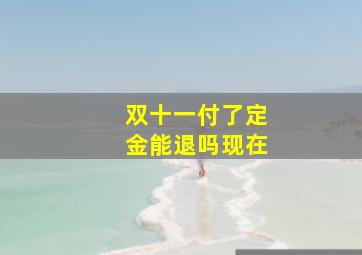 双十一付了定金能退吗现在