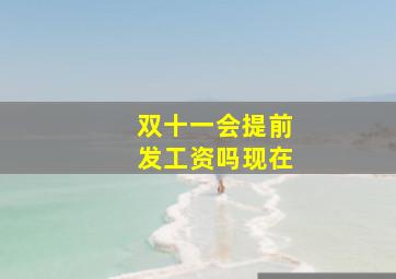 双十一会提前发工资吗现在