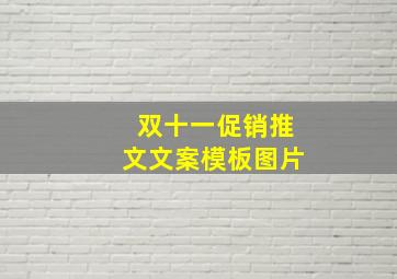 双十一促销推文文案模板图片