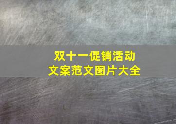 双十一促销活动文案范文图片大全