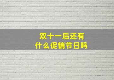 双十一后还有什么促销节日吗