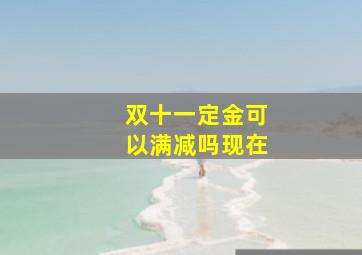 双十一定金可以满减吗现在