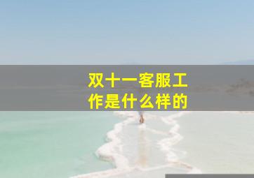 双十一客服工作是什么样的