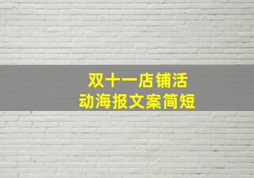 双十一店铺活动海报文案简短