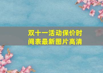 双十一活动保价时间表最新图片高清