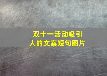 双十一活动吸引人的文案短句图片