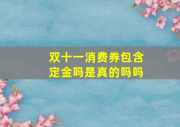 双十一消费券包含定金吗是真的吗吗