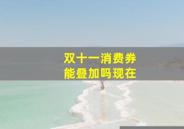 双十一消费券能叠加吗现在