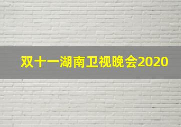 双十一湖南卫视晚会2020