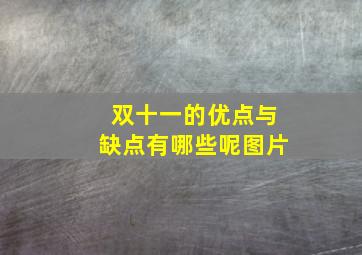 双十一的优点与缺点有哪些呢图片