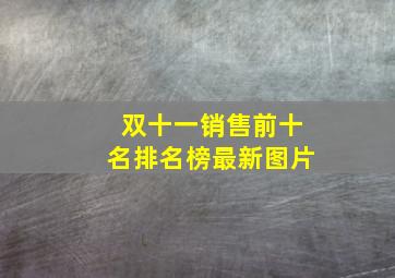 双十一销售前十名排名榜最新图片