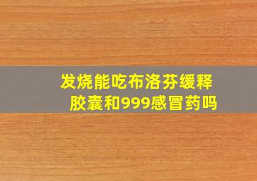 发烧能吃布洛芬缓释胶囊和999感冒药吗