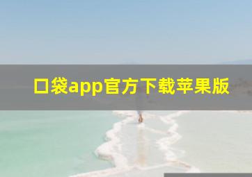 口袋app官方下载苹果版