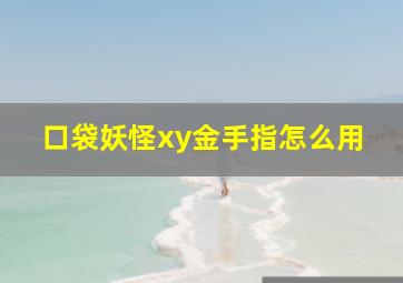 口袋妖怪xy金手指怎么用