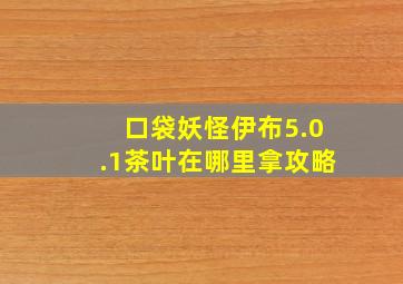 口袋妖怪伊布5.0.1茶叶在哪里拿攻略