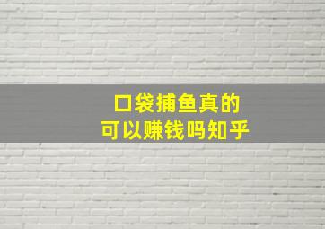 口袋捕鱼真的可以赚钱吗知乎