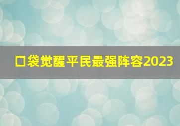 口袋觉醒平民最强阵容2023