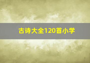 古诗大全120首小学