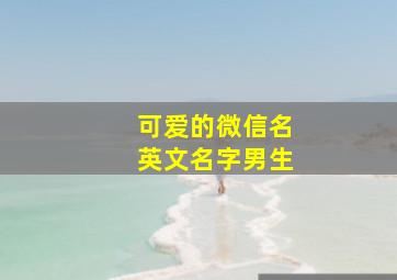 可爱的微信名英文名字男生