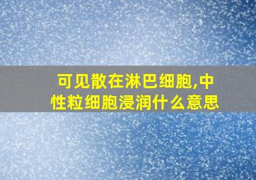 可见散在淋巴细胞,中性粒细胞浸润什么意思