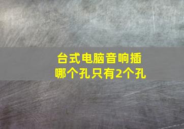 台式电脑音响插哪个孔只有2个孔