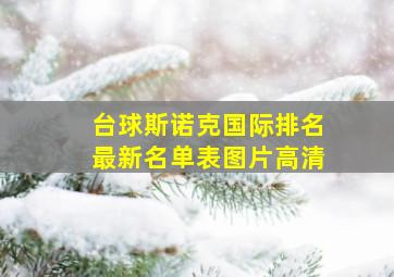 台球斯诺克国际排名最新名单表图片高清