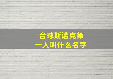 台球斯诺克第一人叫什么名字