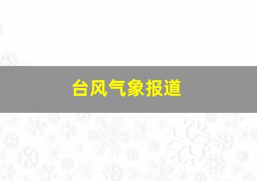 台风气象报道