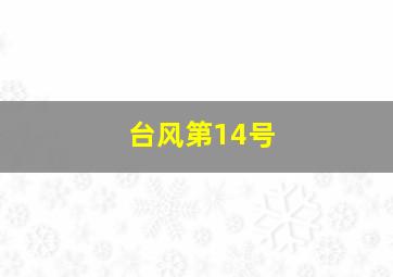 台风第14号