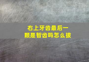 右上牙齿最后一颗是智齿吗怎么拔