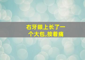 右牙龈上长了一个大包,按着痛