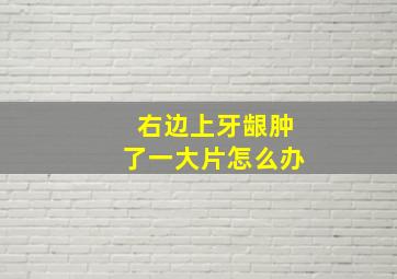 右边上牙龈肿了一大片怎么办