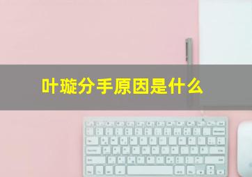 叶璇分手原因是什么