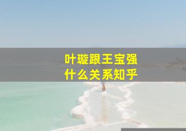 叶璇跟王宝强什么关系知乎