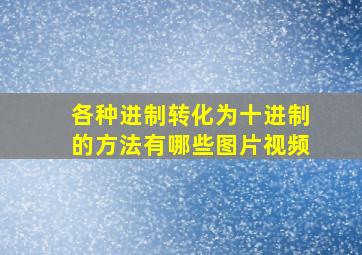 各种进制转化为十进制的方法有哪些图片视频