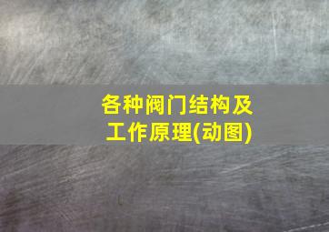 各种阀门结构及工作原理(动图)