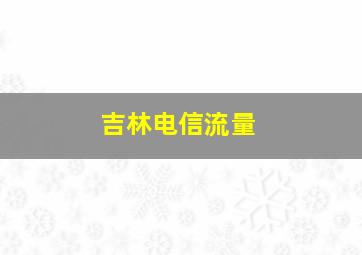 吉林电信流量