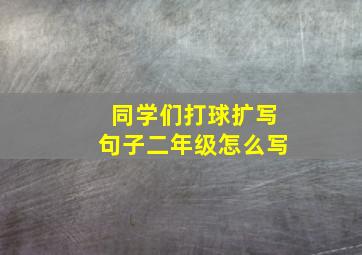 同学们打球扩写句子二年级怎么写