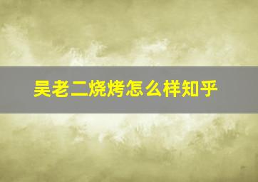 吴老二烧烤怎么样知乎