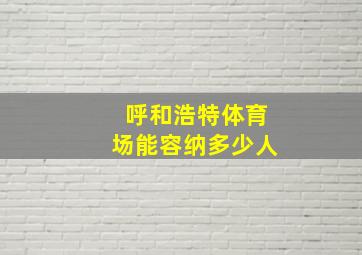 呼和浩特体育场能容纳多少人