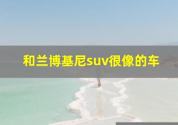 和兰博基尼suv很像的车