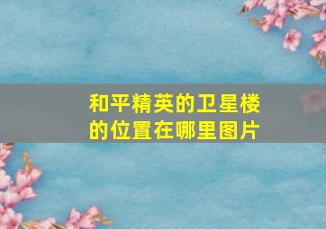 和平精英的卫星楼的位置在哪里图片